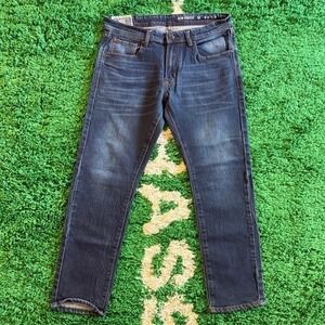 MBX Men's Slim Stretch Dark Wash Blue Denim Jeans Size 32x30 Straight Leg